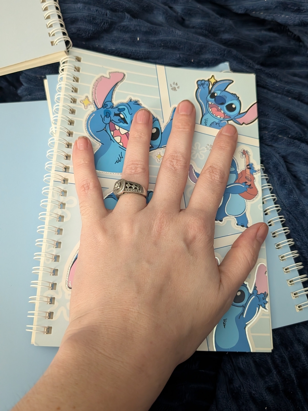 4 Stitch Spiral Notebooks - Blue Cartoon Lilo & Stitch Covers (Set) - Picture 4 of 6